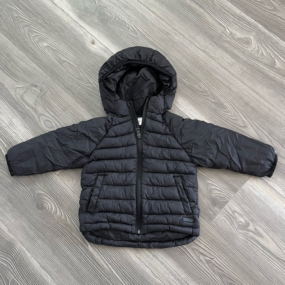 ZARA Baby Boy black puffer jacket size 12/18 months